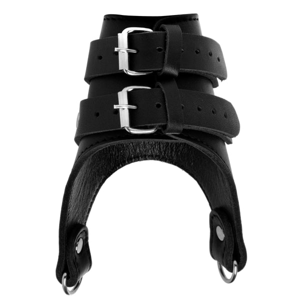 Strict Leather Double Weight Ball Stretcher – cock ring, Metal