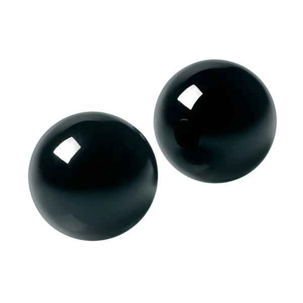 Green glass Kegel Balls - Close-up view of Jaded Ben Wa Kegel Balls