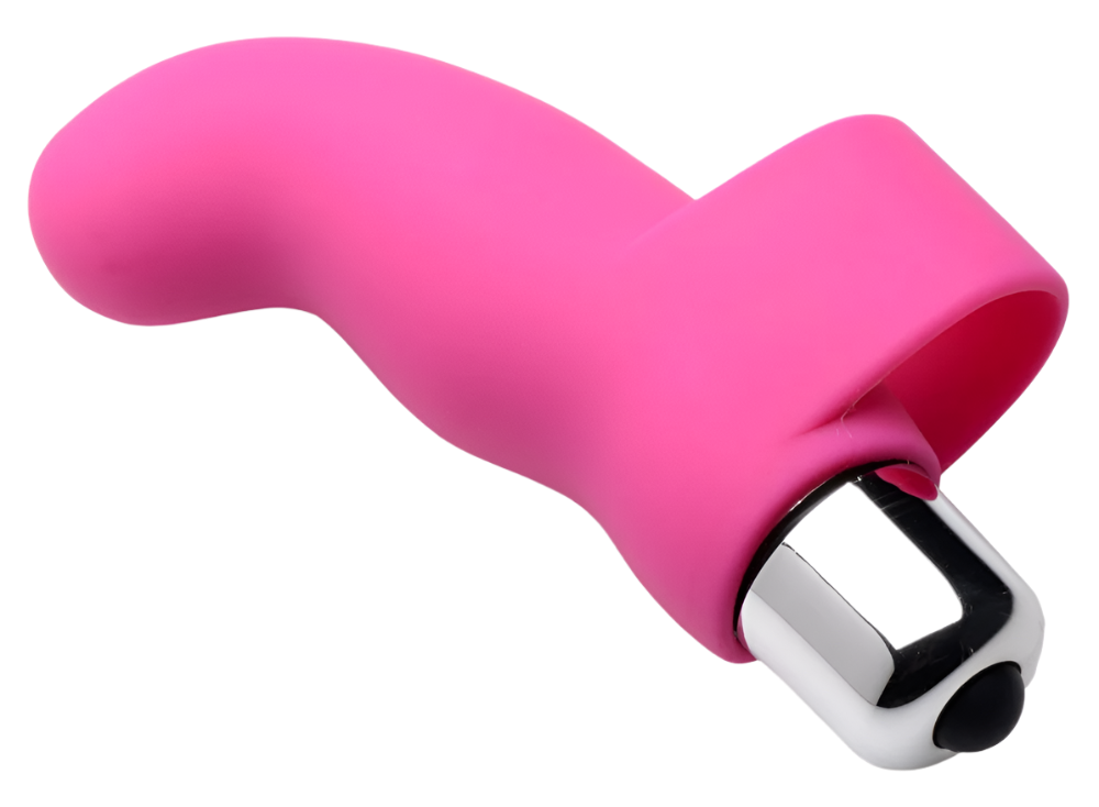 Magenta Finger Vibrator - Close-up of G-Thrill silicone texture