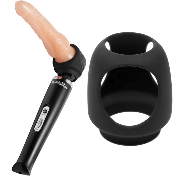 Strap Cap Wand Harness for Dildos – strap-on and harness, Silicone