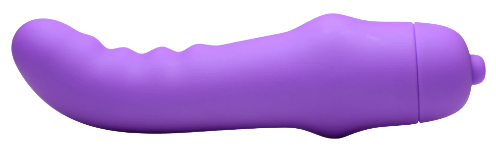 Curved purple G-Spot vibrator in silicone material