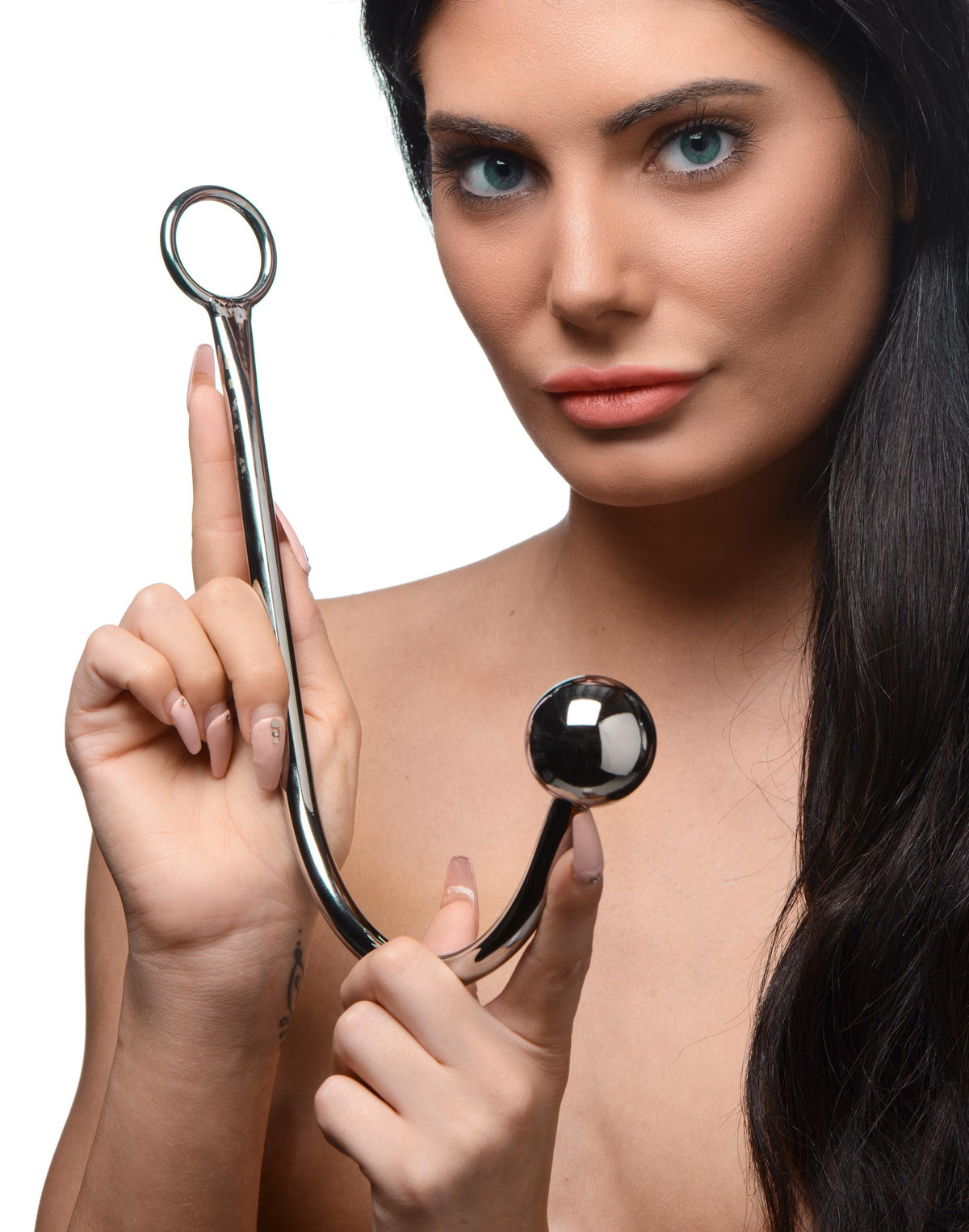 Hooked Stainless Steel Anal Hook – anal toy, Metal (view 2)