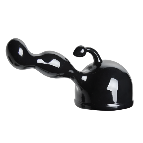 Black Magic Wand Vibrator for men angled front view