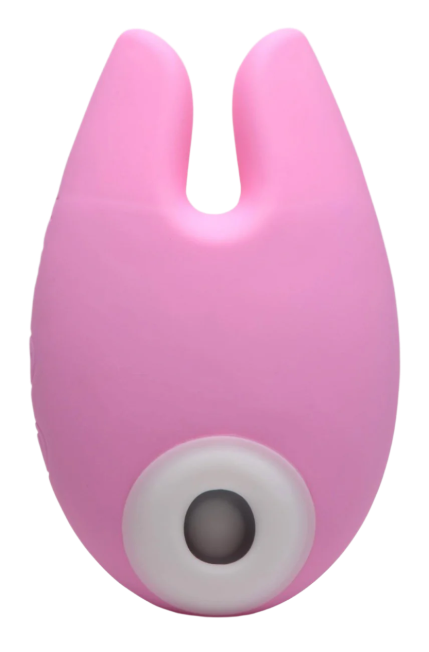 Pink Clitoral Suction Vibrators with bunny ears, side view