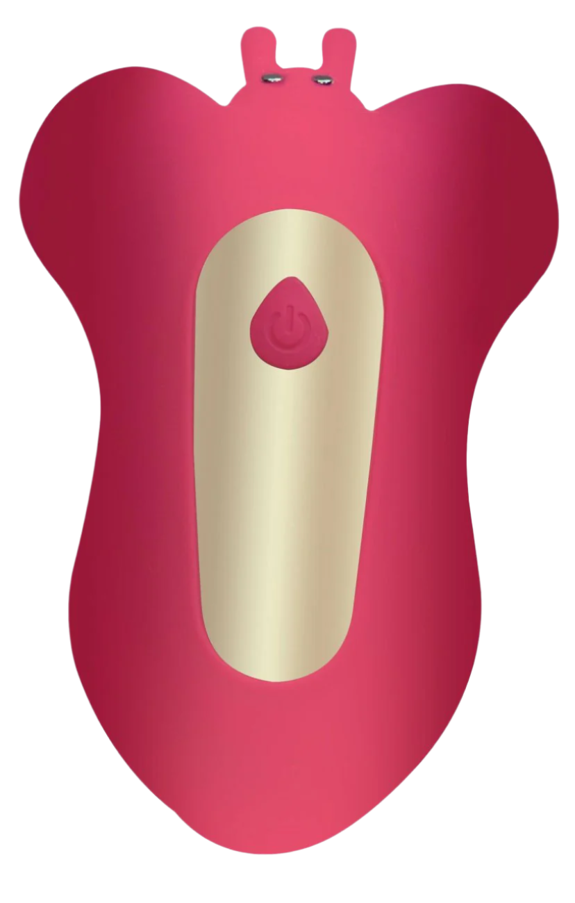 Pink clitoral suction vibrators highlighting butterfly design and controls