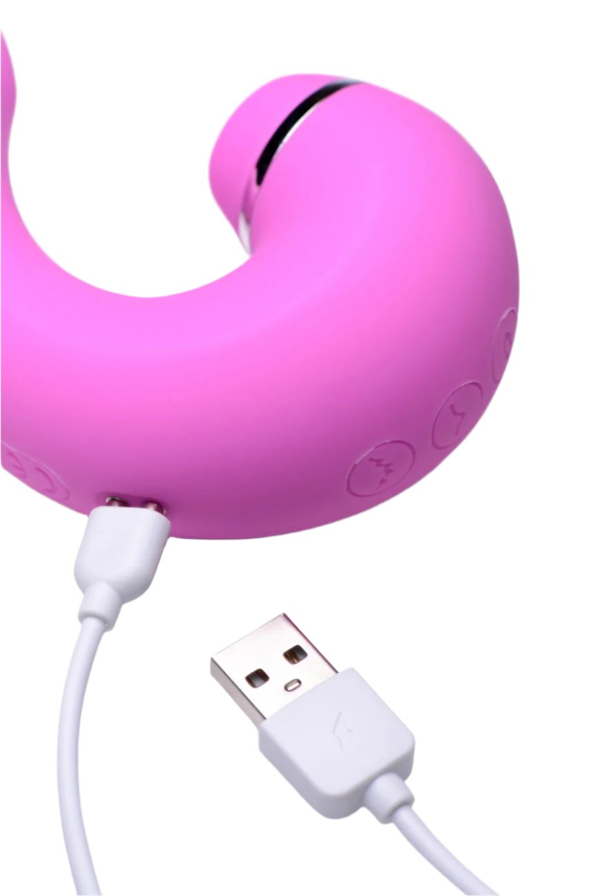 Pink G-Spot Vibrator Showing Power Charging