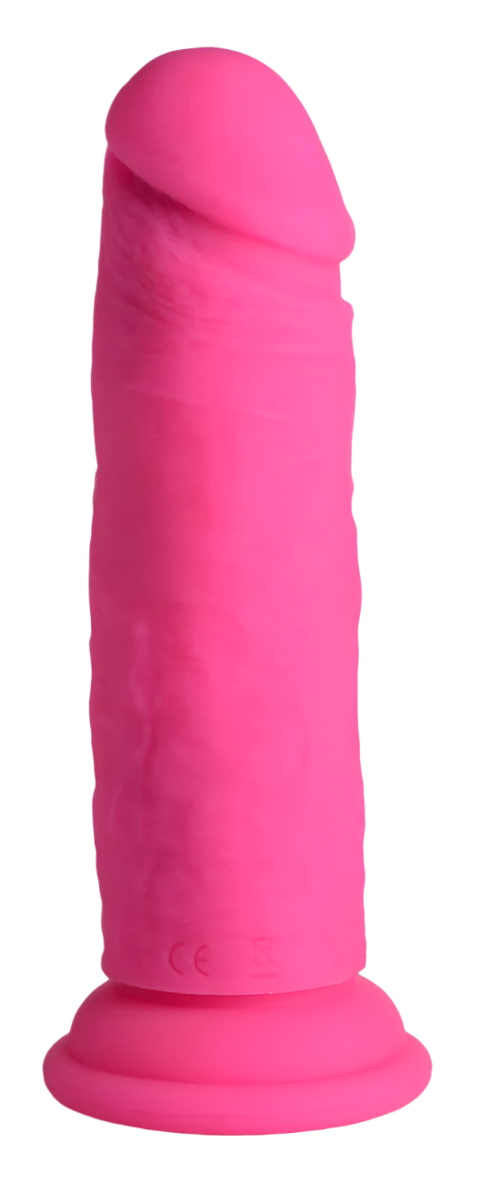 Pink Realistic Vibrators, 28-speed silicone with remote, side view