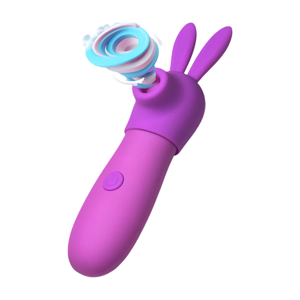 Purple Bunny Sidekick Clitoral Suction Vibrator side view