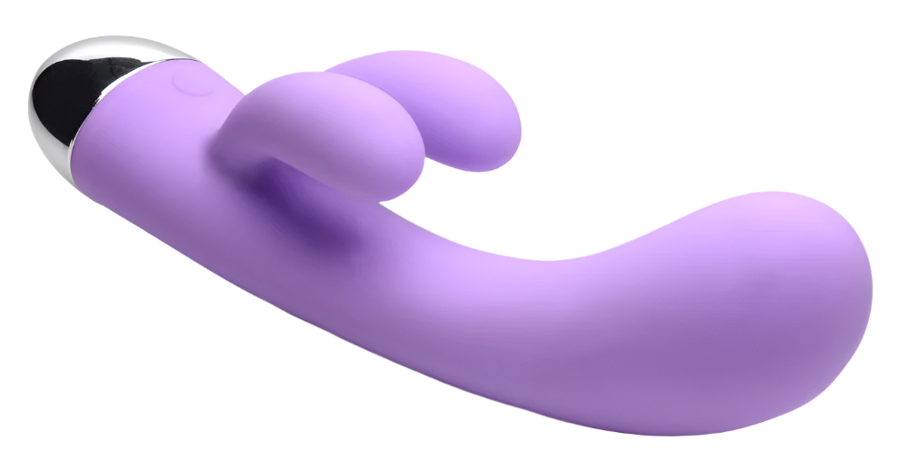 Side view of Purple G-Spot Vibrator showcasing Curved Design