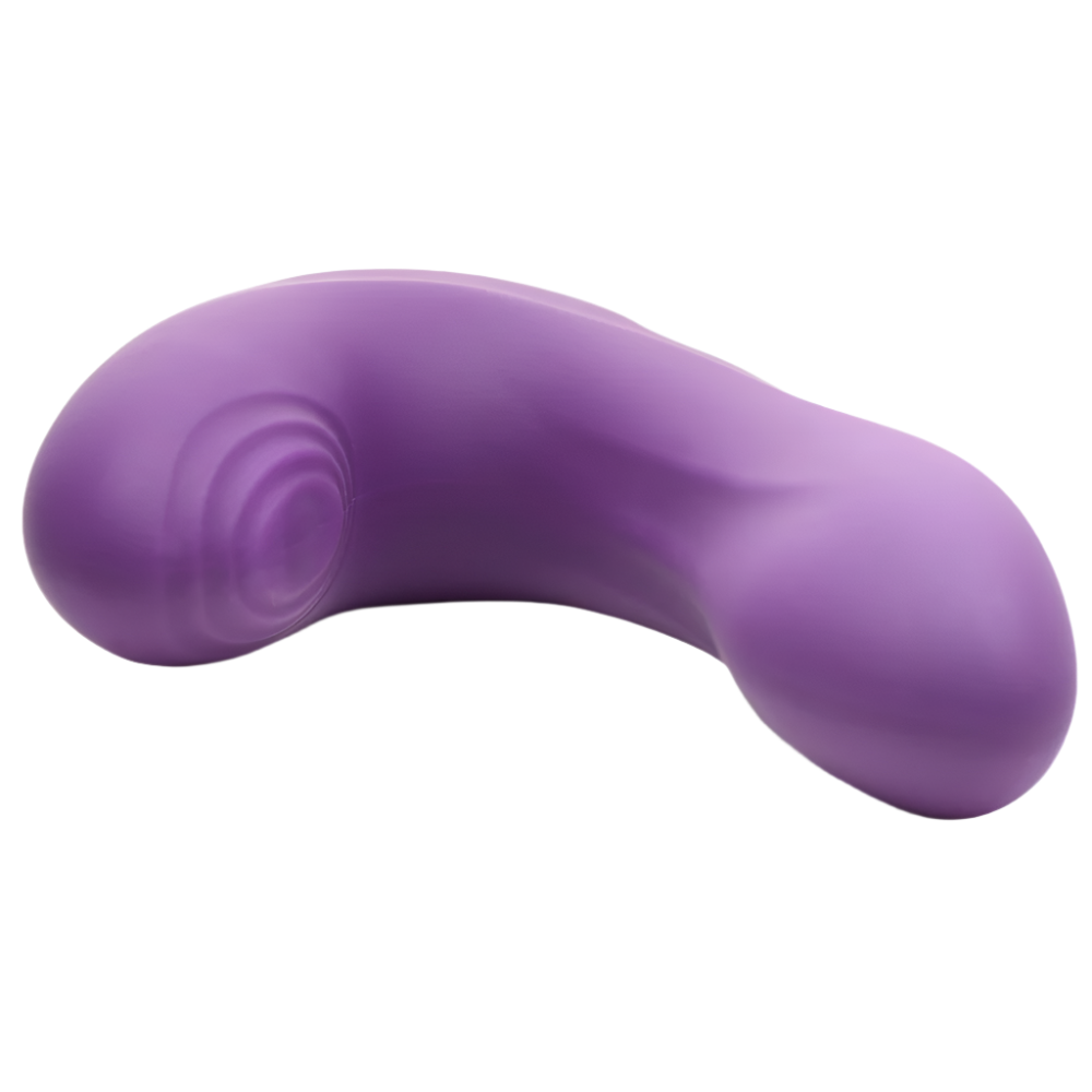 Purple Finger Vibrator - Front view of pulsing silicone design