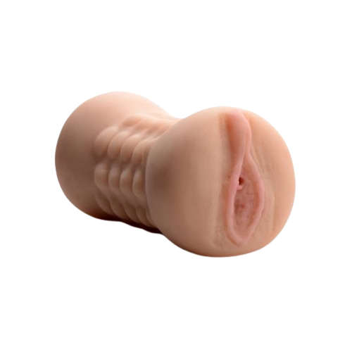 white flesh color realistic pocket pussy front side profile sex toy numen wellness