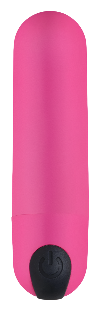 Remote control pink panty vibrator, close-up of bullet design