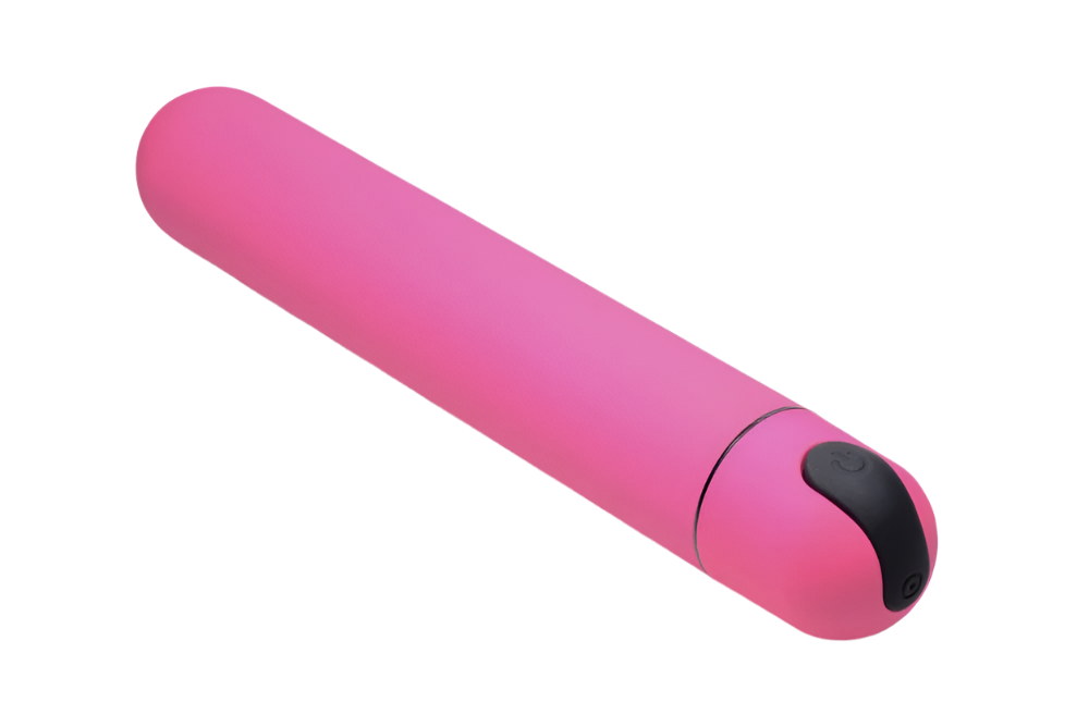 Side view of the Pink Bullet Vibrator highlighting compact size