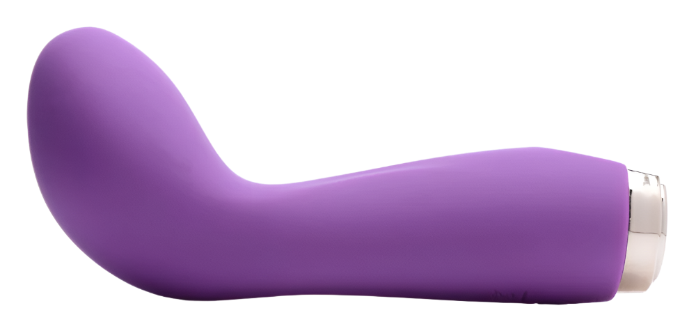 Side view of Purple G-Spot Vibrator showcasing Curved Design