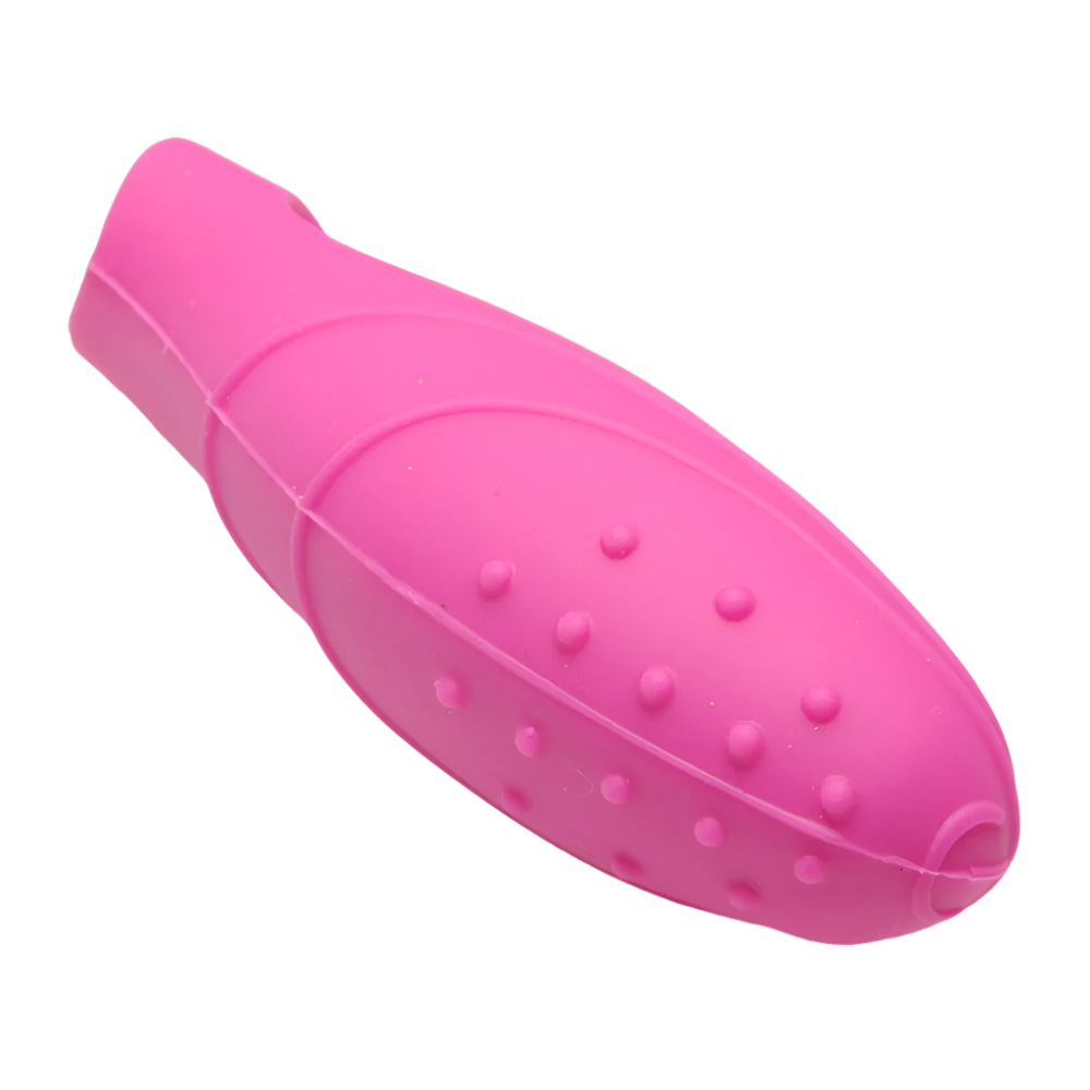 Silicone G-Spot Finger Vibrator - Top view in pink for precise stimulation