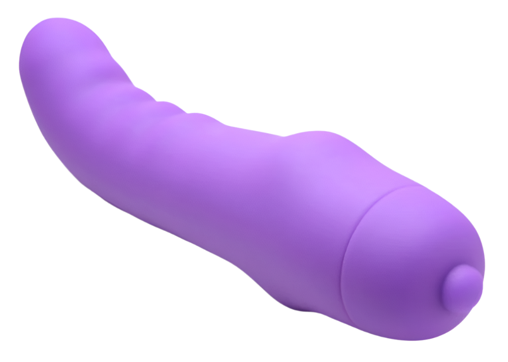 Mini purple G-Spot vibrator with ergonomic design