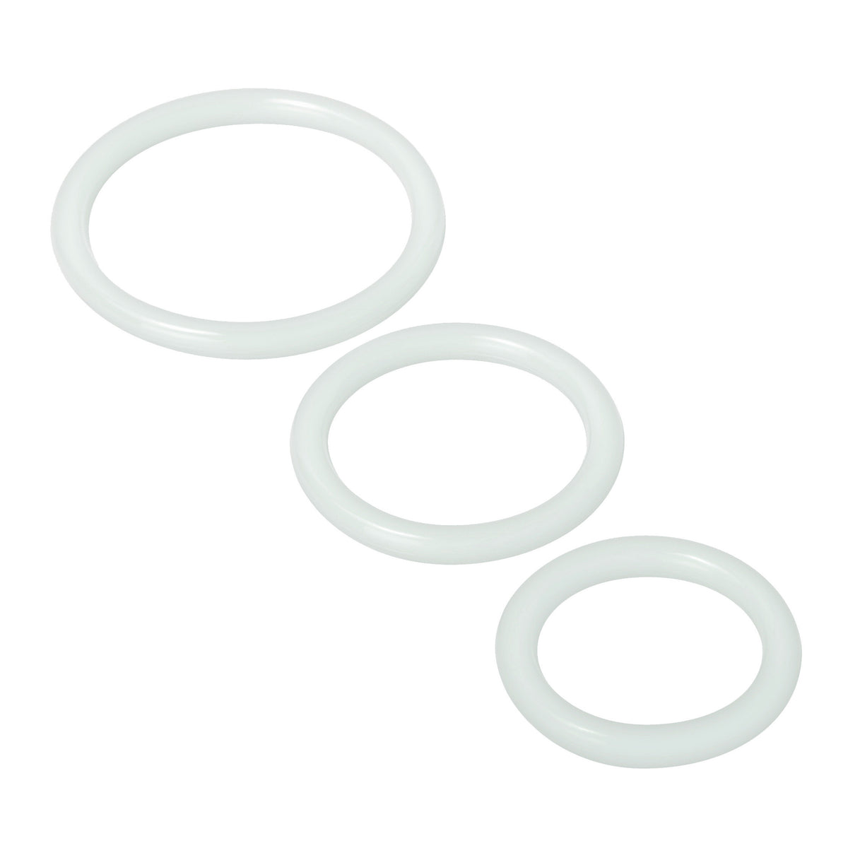 Trinity Silicone Cock Rings Clear, Silicone