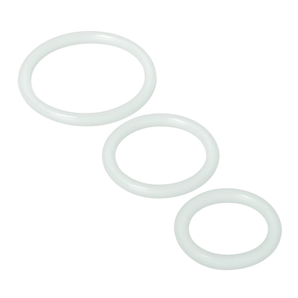 Trinity Silicone Cock Rings Clear, Silicone