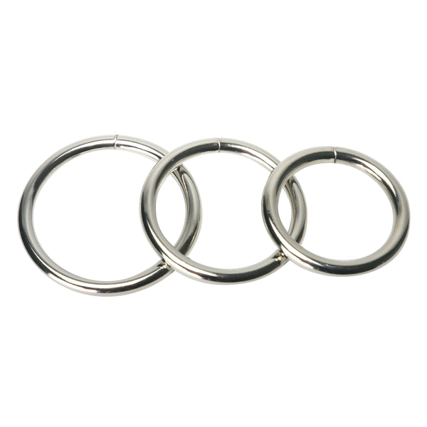 Trine Steel Ring Collection – cock ring, Metal