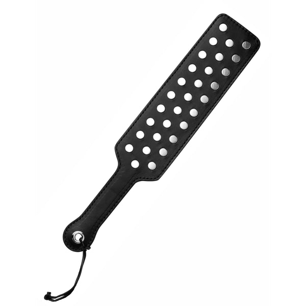 Strict Leather Studded Paddle – impact play, Metal
