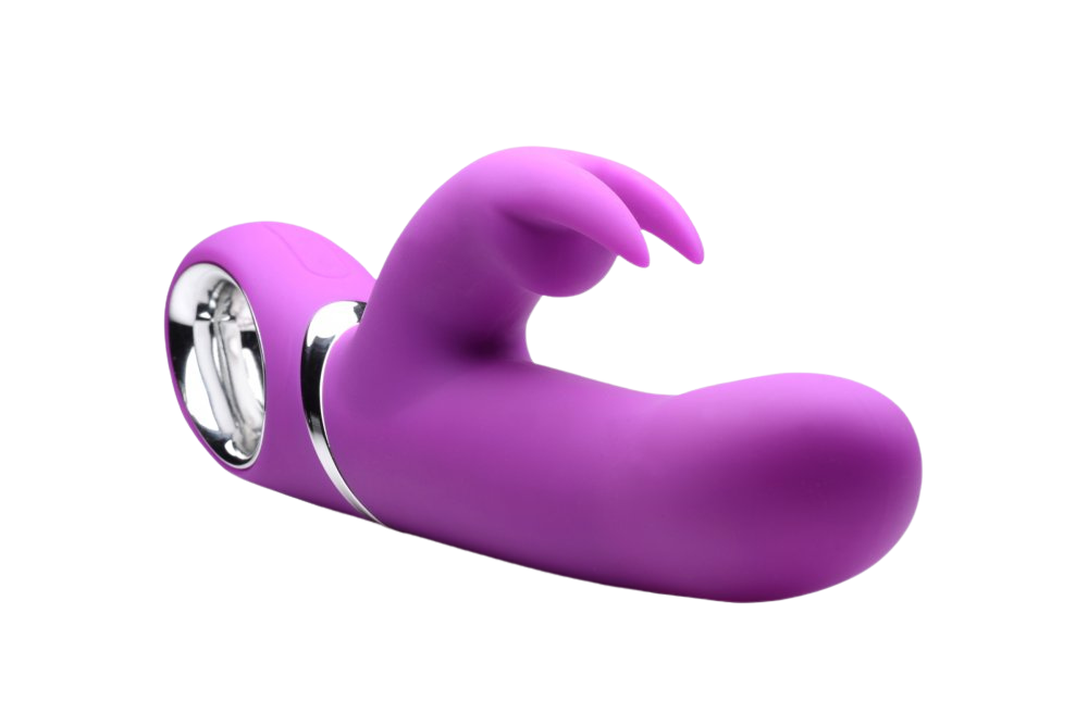 Side and front view of the Spinning Silicone Rabbit Vibrator