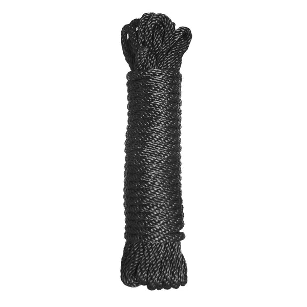 Premium Black Nylon Bondage Rope- 25 Feet – restraints and cuffs, Fabric