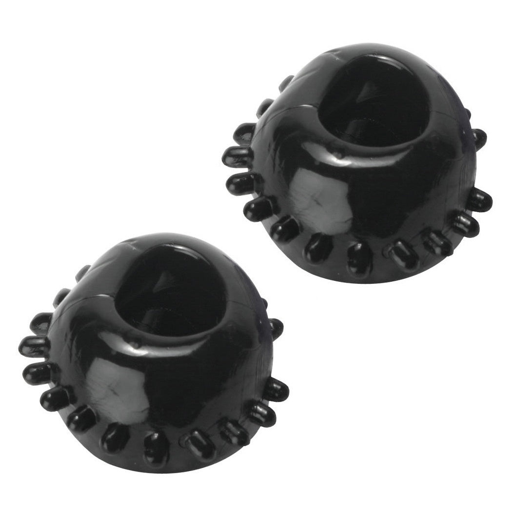 2 Gummy Cock Rings- Black, rubber (view 2)