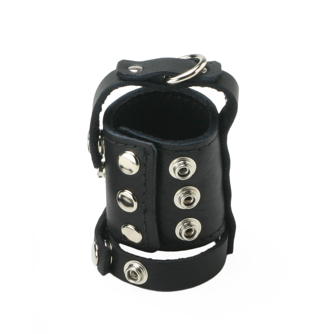 Strict Leather Cock Strap and Ball Stretcher - Large – cock ring, Metal (view 4)