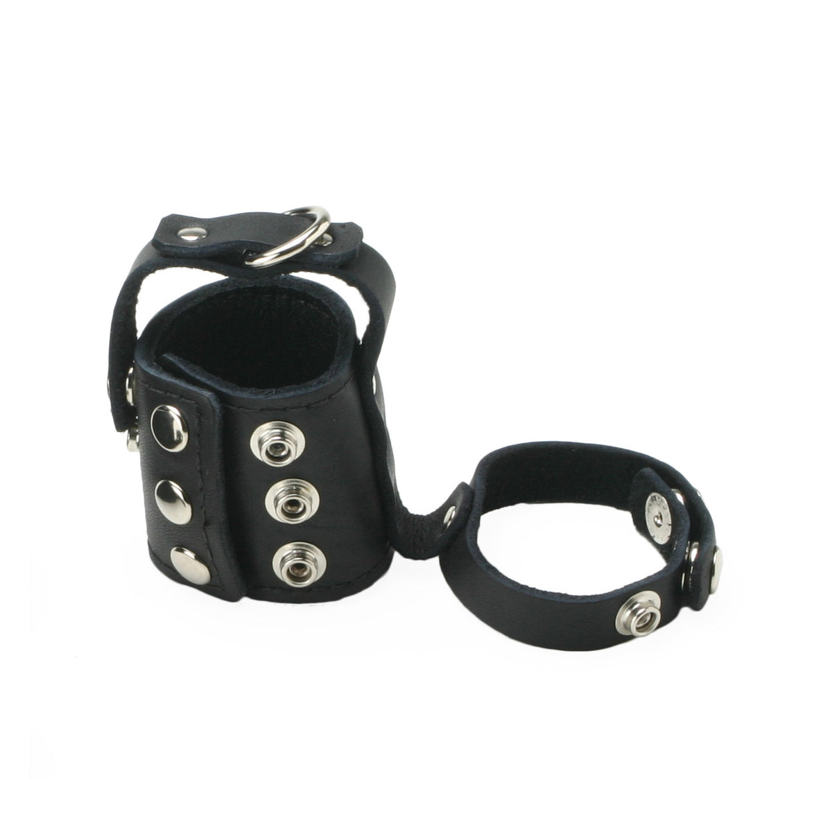 Strict Leather Cock Strap and Ball Stretcher - Large – cock ring, Metal (view 5)