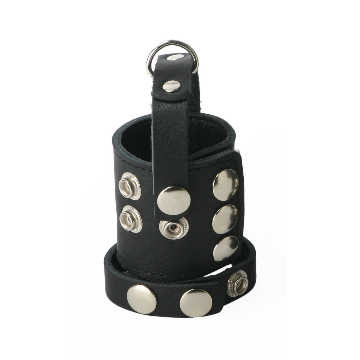 Strict Leather Cock Strap and Ball Stretcher - Large – cock ring, Metal (view 3)