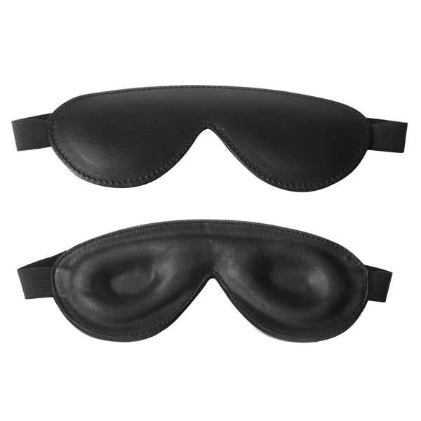 Strict Leather Padded Blindfold – hood and blindfold, Leather