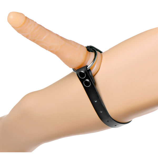 Thigh or Boot Leather Strap On Dildo Harness – strap-on and harness, Metal