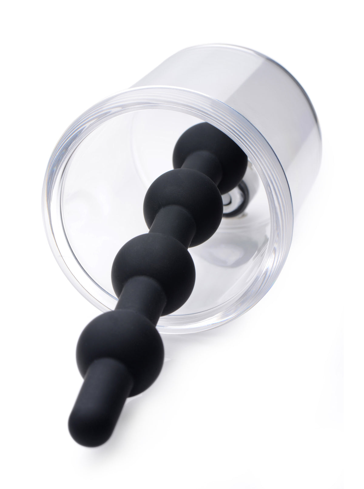 Rosebud Cylinder with Beaded Silicone Insert – penis pump and enhancer, Silicone (view 7)