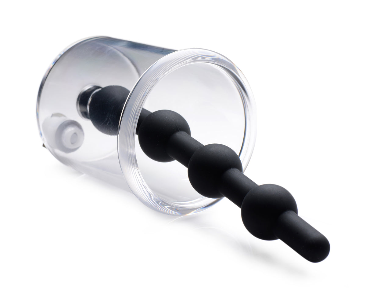 Rosebud Cylinder with Beaded Silicone Insert – penis pump and enhancer, Silicone (view 6)