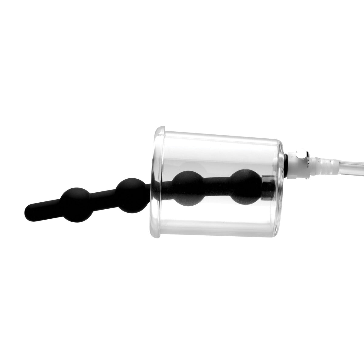 Rosebud Cylinder with Beaded Silicone Insert – penis pump and enhancer, Silicone (view 4)