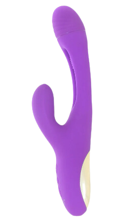 Top angle of Purple Silicone Rabbit Vibrator