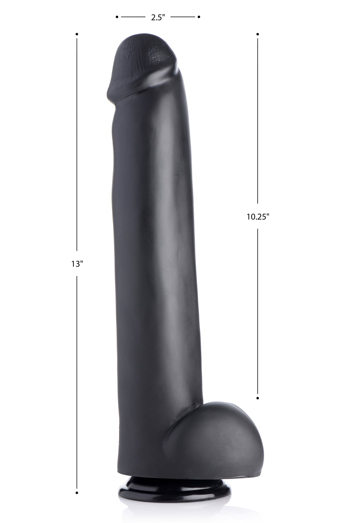 The Master Suction Cup Dildo - Black, PVC (view 3)