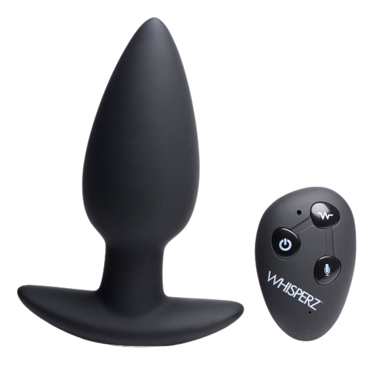 black vibrating butt plug with remote