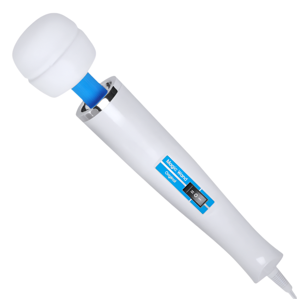 White Magic Wand Vibrator, front angle view